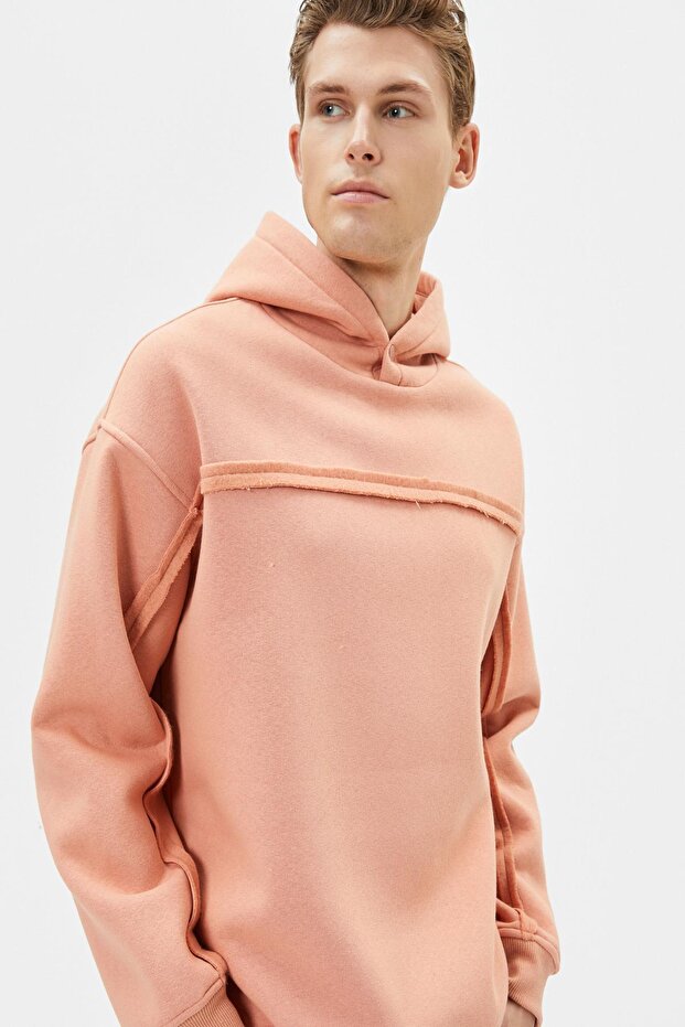 Erkek Pembe Sweatshirt - 1