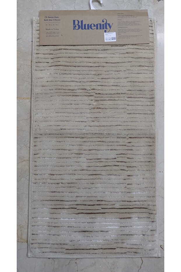 BLUENTY 2 Lİ BANYO PAS PAS SETİ - OPTİCAL / BEIGE - 1