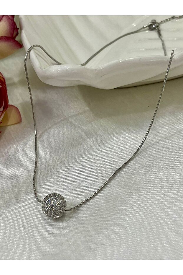 Steel Habbe Chain Necklace (1*1CM SILVER)
