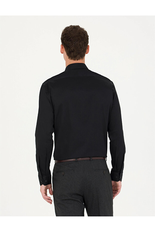Regular Fit Uzun Kollu Basic Gömlek - 7
