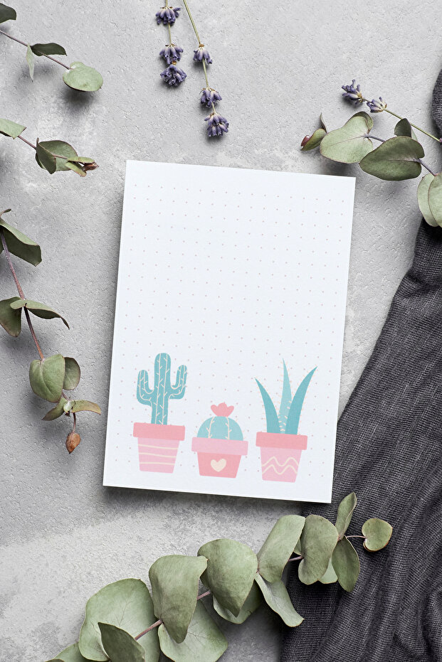 3 Pieces - A6 Size Top Glue Note - Glue Notepad - Patterned Notepad - Notepad - Notepad - 2