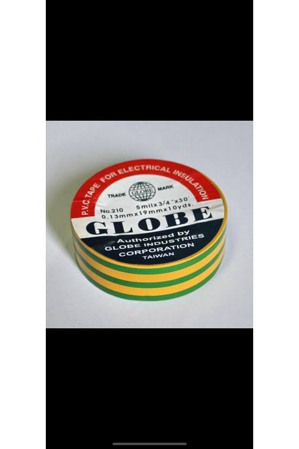 Sarı-yeşil topraklama GLOBE elektrik bant 19mm (1 adet) - 1