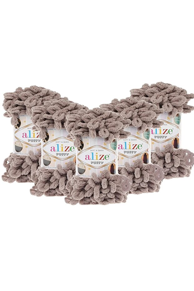 ALIZE PUFFY COLOR CODE: 268 STONE (5 قطع) - 1