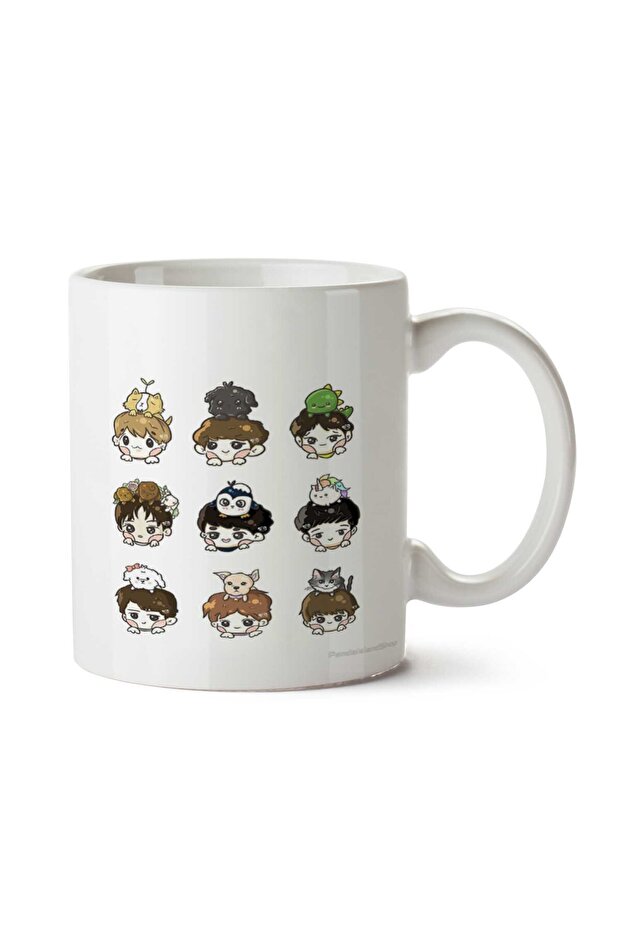 كوب EXO OT9 وPets من وجهين مطبوع