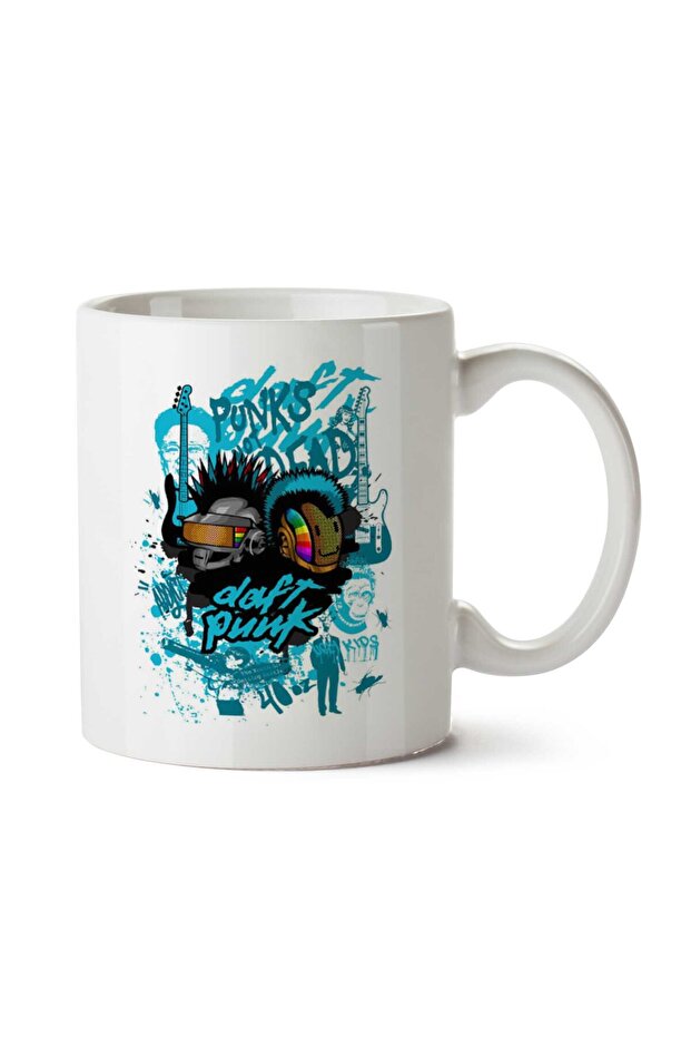 Daft Punk Punks Not Dead Graffiti Two Sided Printed Mug