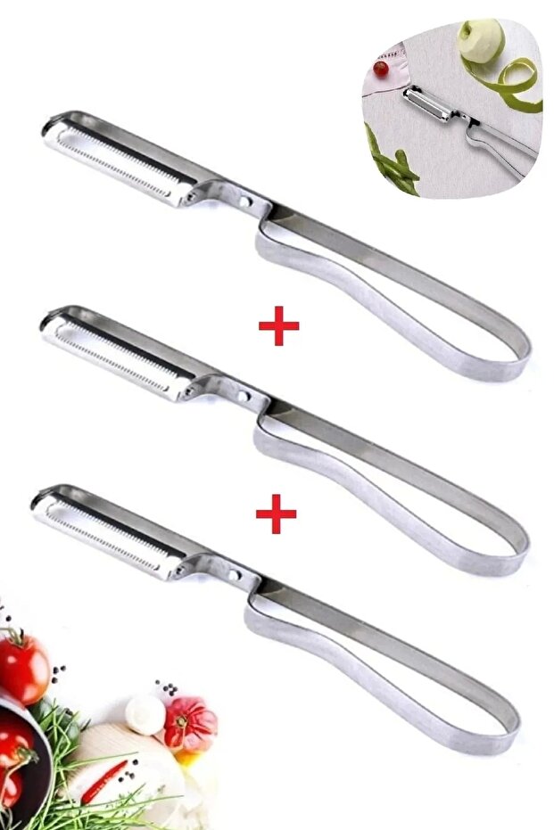 Metal Yan Soyacak Çelik Sebze Soyacak - 1