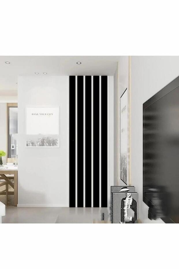 Ahşap Şerit Duvar Paneli Dekoratif Duvar Çıtası 1 Paket (10 Adet) Lütfen Ölçülere Dikkat - 3