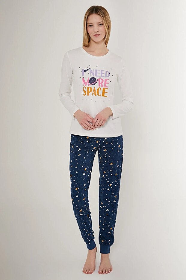 100% OAMUK LONG SLEEVE WOMEN'S PAJAMAS SUIT 3176