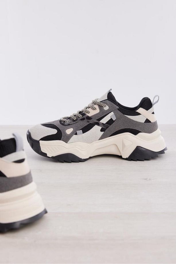 Bağcıklı Yüksek Taban Kadın Sneaker - 4