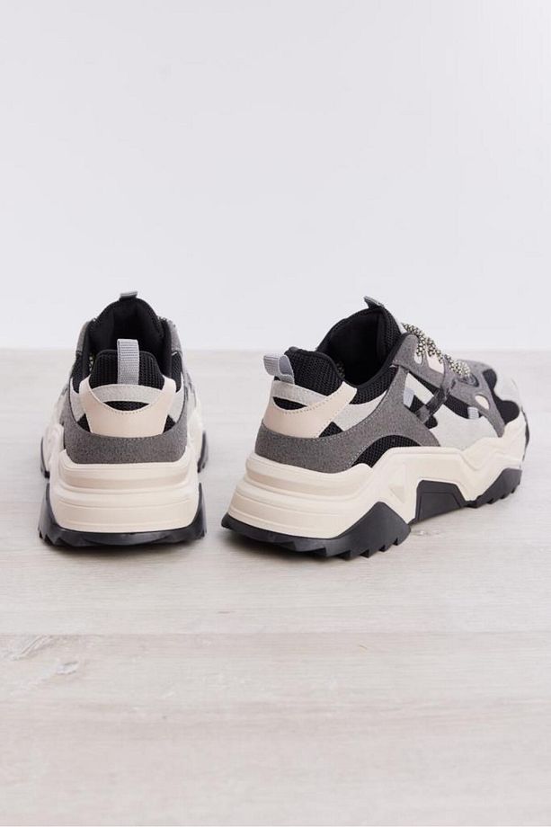 Bağcıklı Yüksek Taban Kadın Sneaker - 5