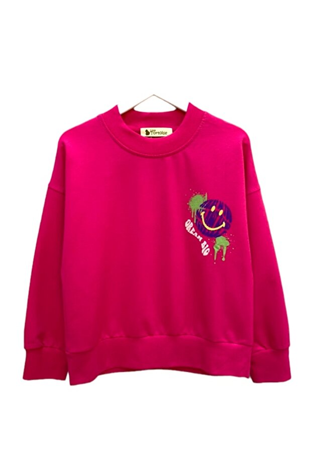 Girl's Emoji Printed Sweatshirt