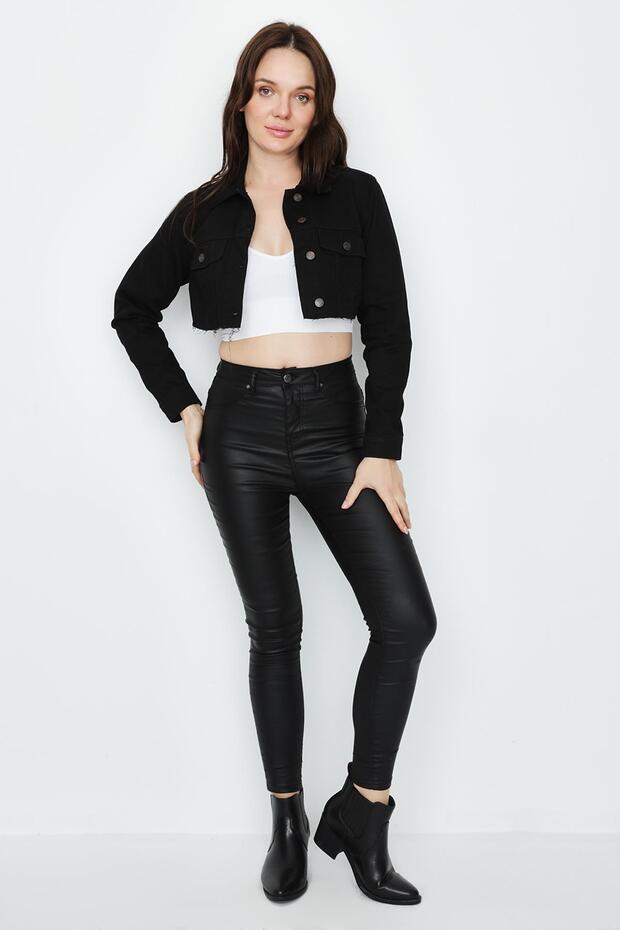Women's Tasseled Crop Denim Jacket