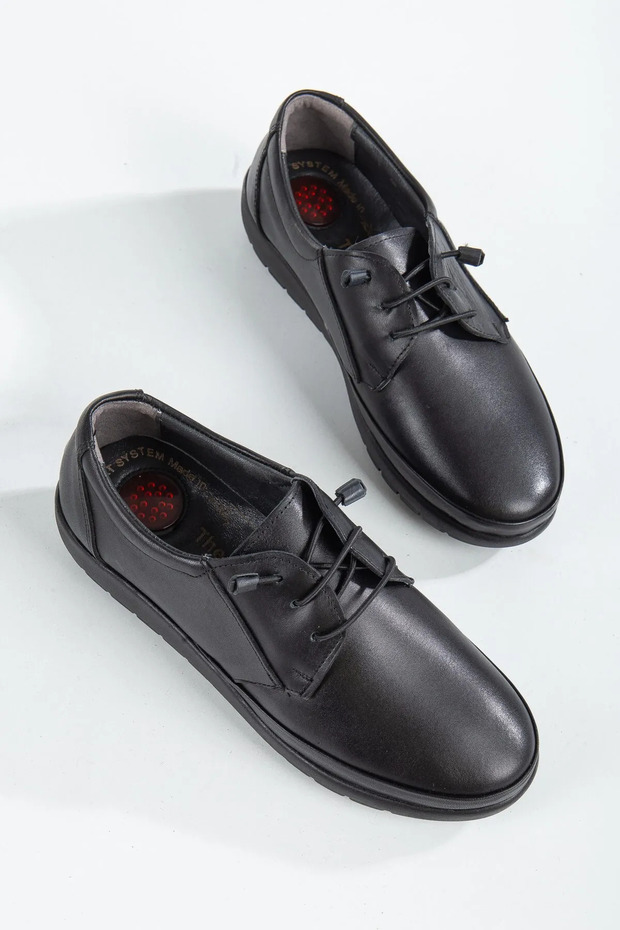 Genuine Leather Heel Gel Comfortable Orthopedic Mother Shoes