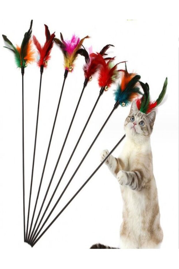 Furry Cat Play Stick