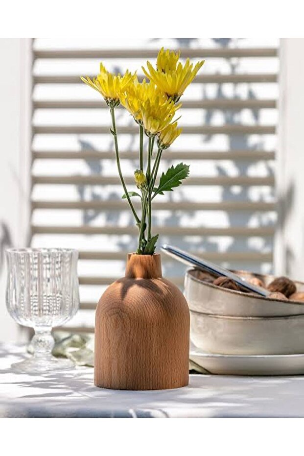 Ahşap Vazo Orta - 6