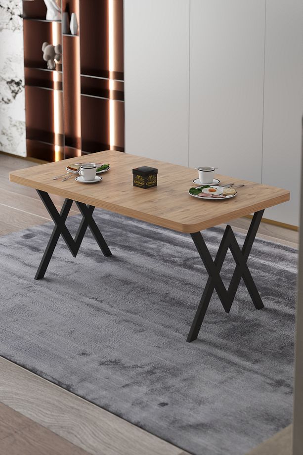 Ege 4 Kişilik Mutfak Masa Takımı -Antrasit Kumaş 70x110 W Mutfak Masası Takımı WAYAK Antrasit Kumaş - 6
