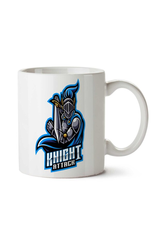 Knight Attack Two Sided Printed Mug - 1