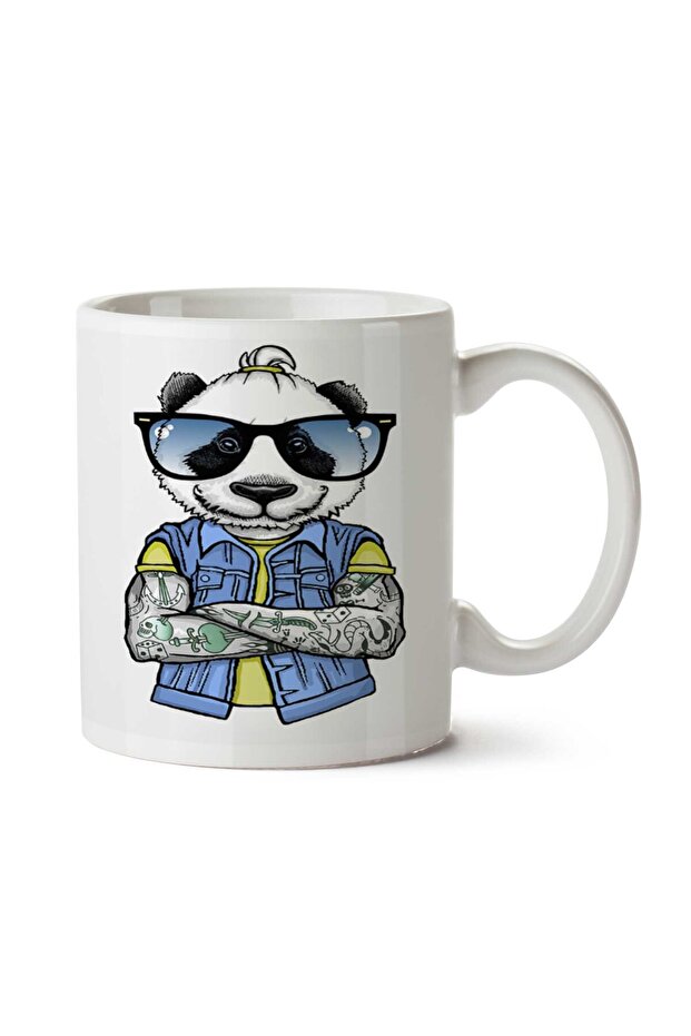 Tattooed Panda Two Sided Printed Mug Cup