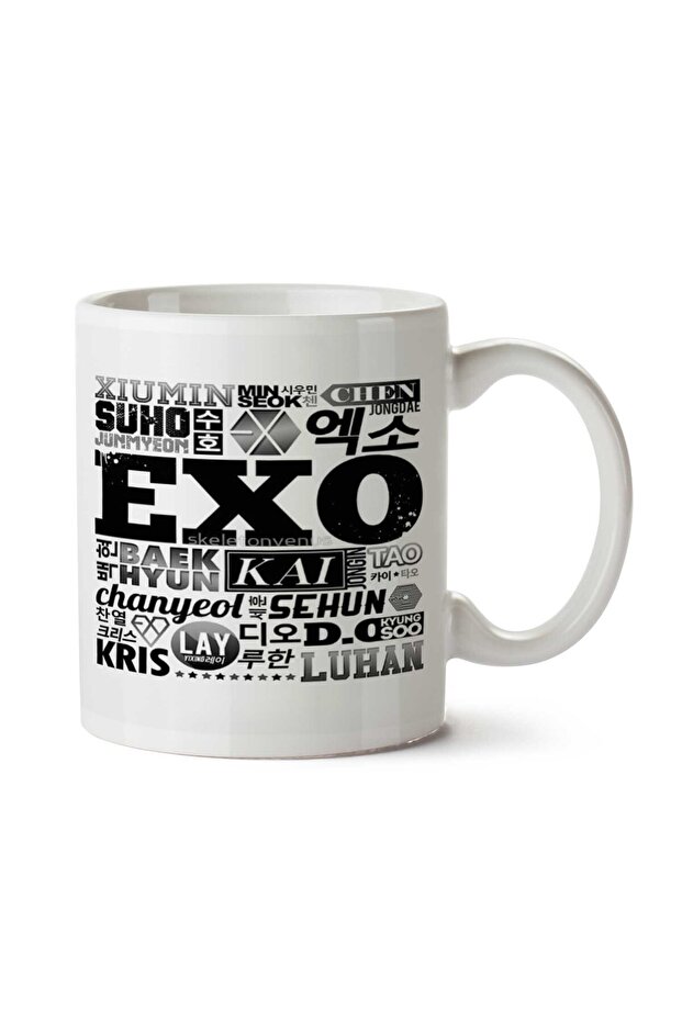 كوب EXO Font Collage مطبوع على الجانبين