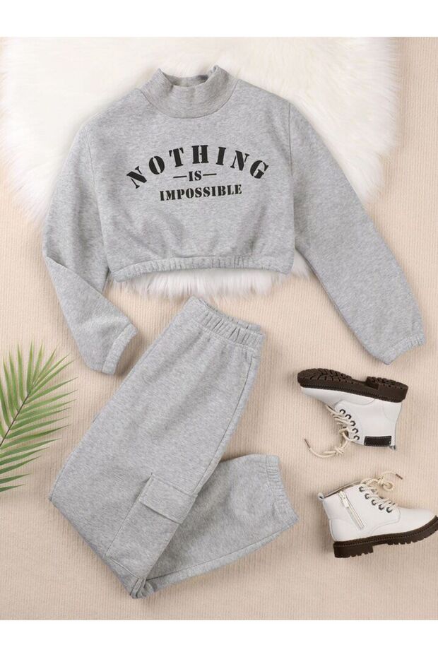 Children's Nothing Printed Bottom-Top Tracksuit Set