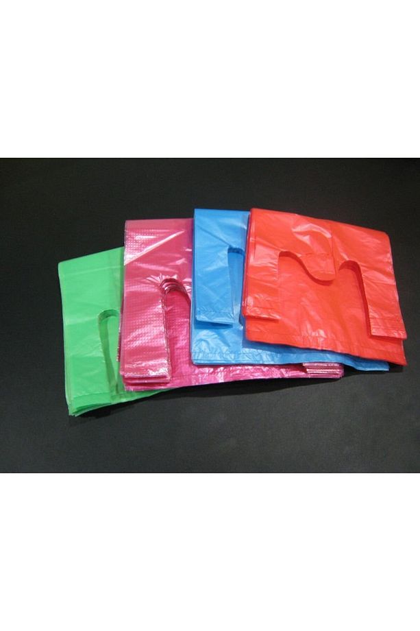Renkli Atlet Poşet Tekel Çöp Poşeti Büyük Boy 30x56 Cm 1 Kg - 1