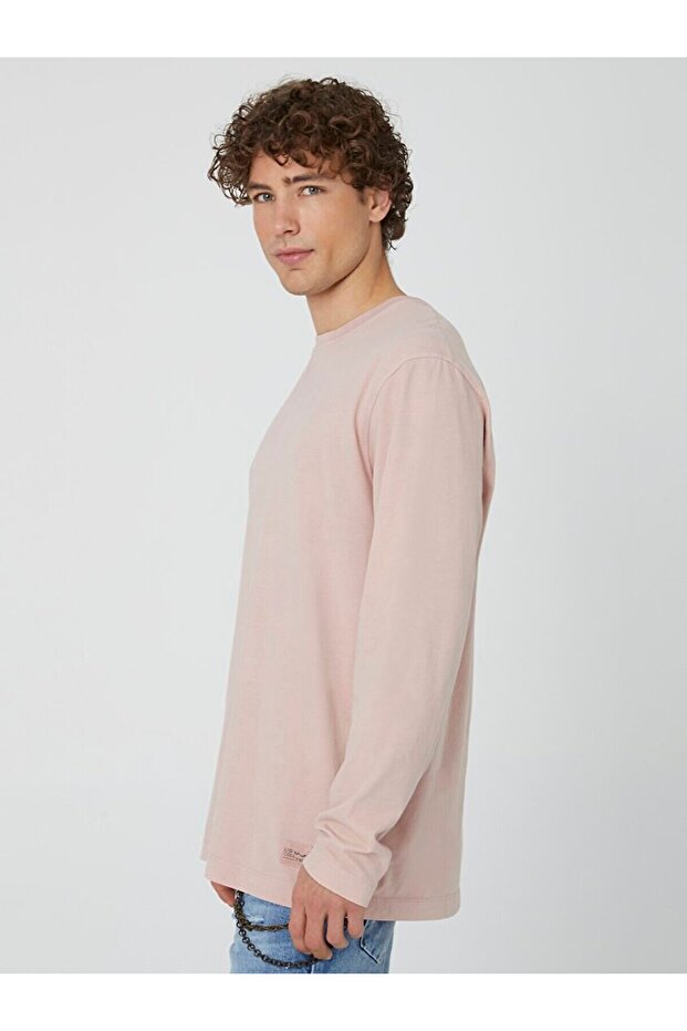 Lilac Crew Neck Sweatshirt - Basic Model - 4