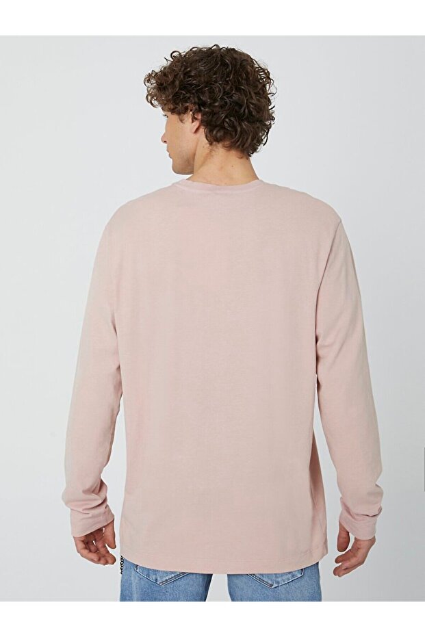 Lilac Crew Neck Sweatshirt - Basic Model - 3