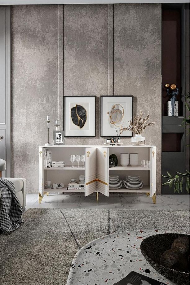 Art Konsol Mdf Mebran Kapak Ekru - 4