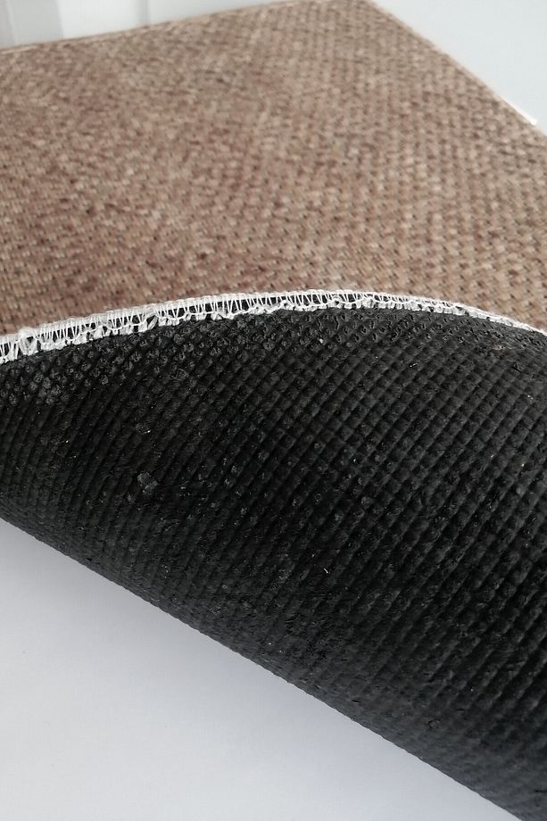 Jüt Desenli Jüt Detaylı Pvc Tabanlı Kalın Kapı Önü Paspası 45x75 - 2
