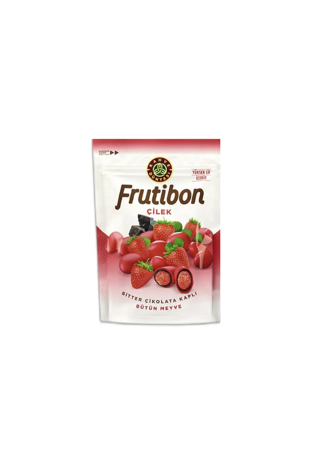Dünyası Frutibon Çilekli Bitter Çikolata Kaplı 50 Gr x 6 Adet - 2