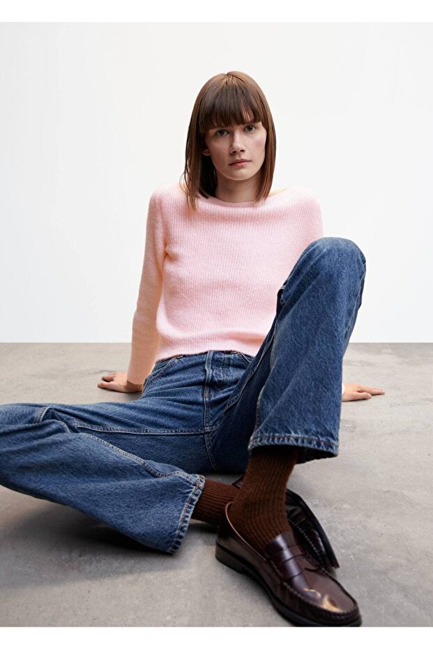 Kayık Yaka Triko Kazak - 8