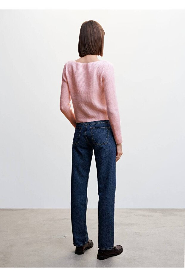 Kayık Yaka Triko Kazak - 4