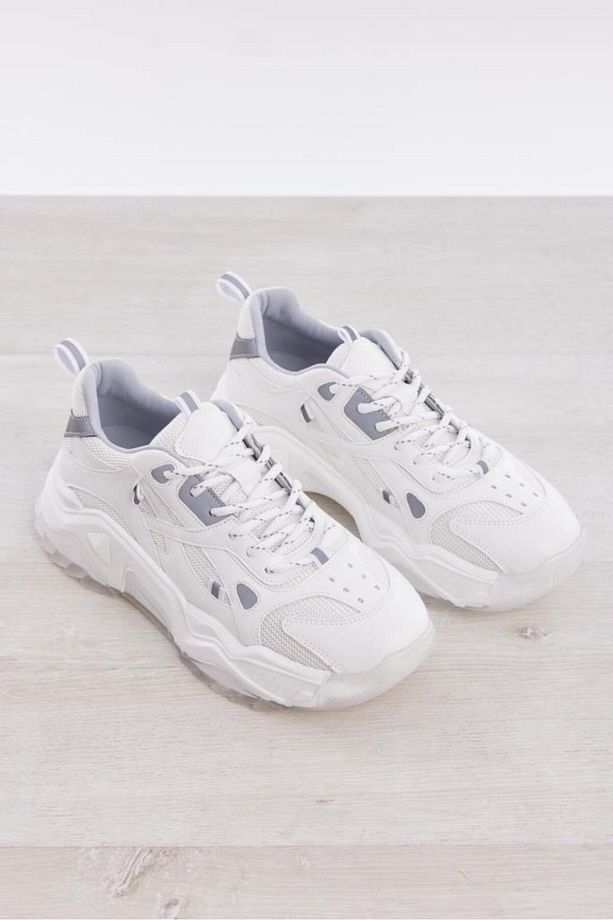 Bağcıklı Yüksek Taban Kadın Sneaker - 3