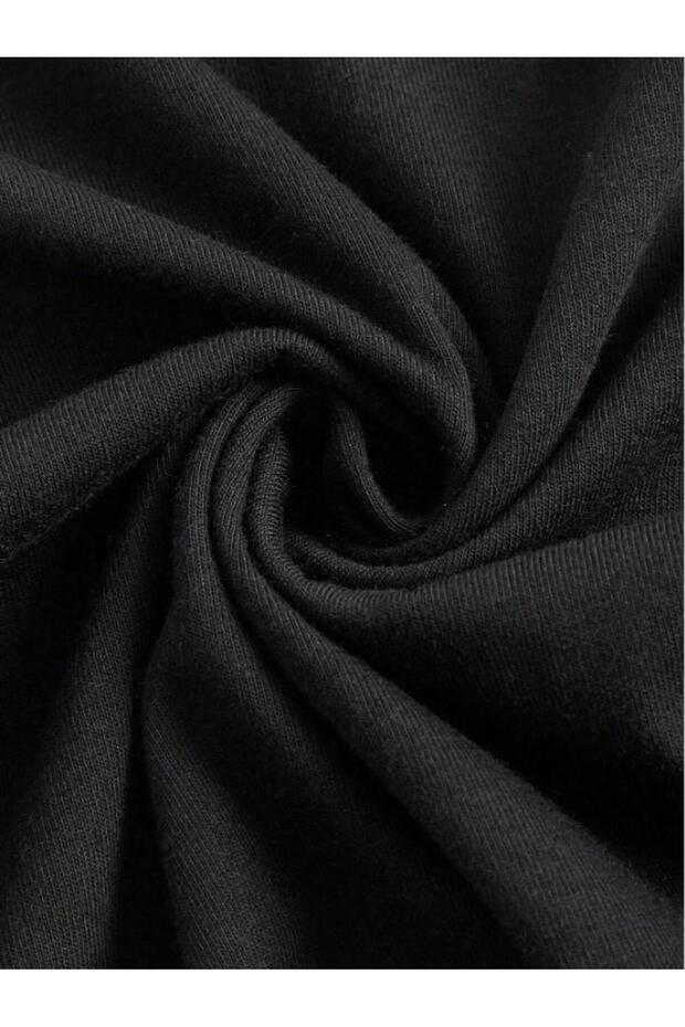 Y2k Spider Baskılı Siyah Crop - 4