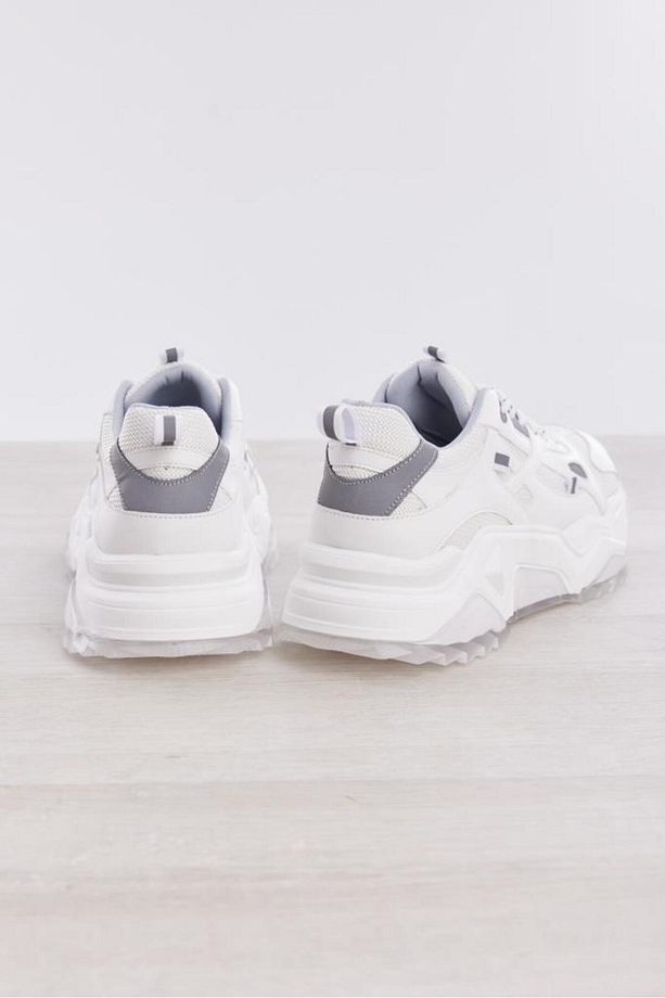 Bağcıklı Yüksek Taban Kadın Sneaker - 5