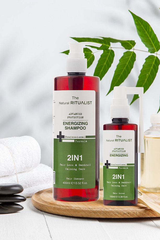 Dökülme Karşıtı Saç Bakım Seti (400 ml Şampuan+100 ml Serum) - 2