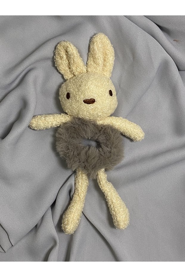 Plush Rubber Buckle with Rabbit Figure