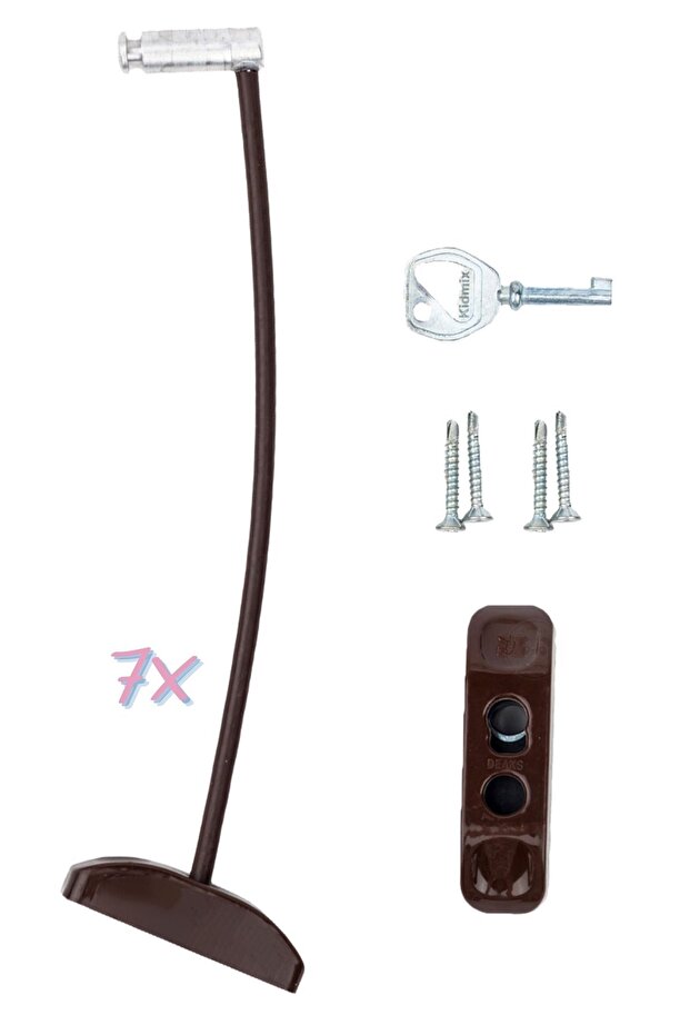 Window Lock 7 Pieces Dark Brown Door and Window Safety Apparatus Security Product Lock