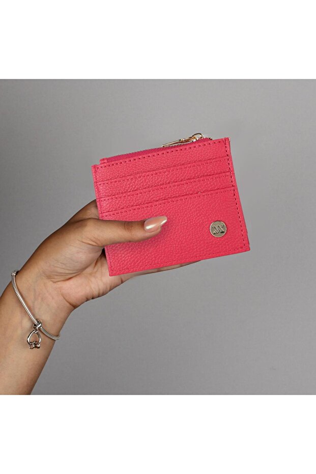 Women's Leather Wallet and Card Holder 1628 Fuchsia