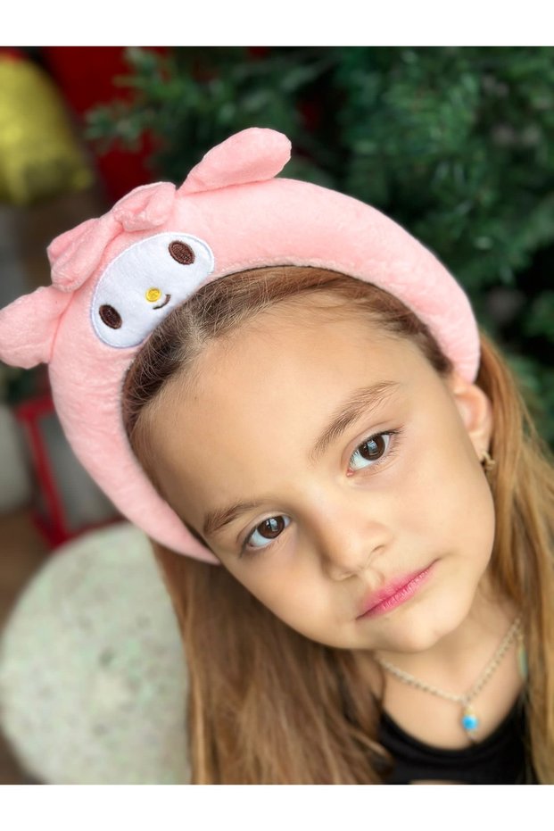 cute Hello kitty cat my melody bombed velvet plush crown children's adult crown pink
