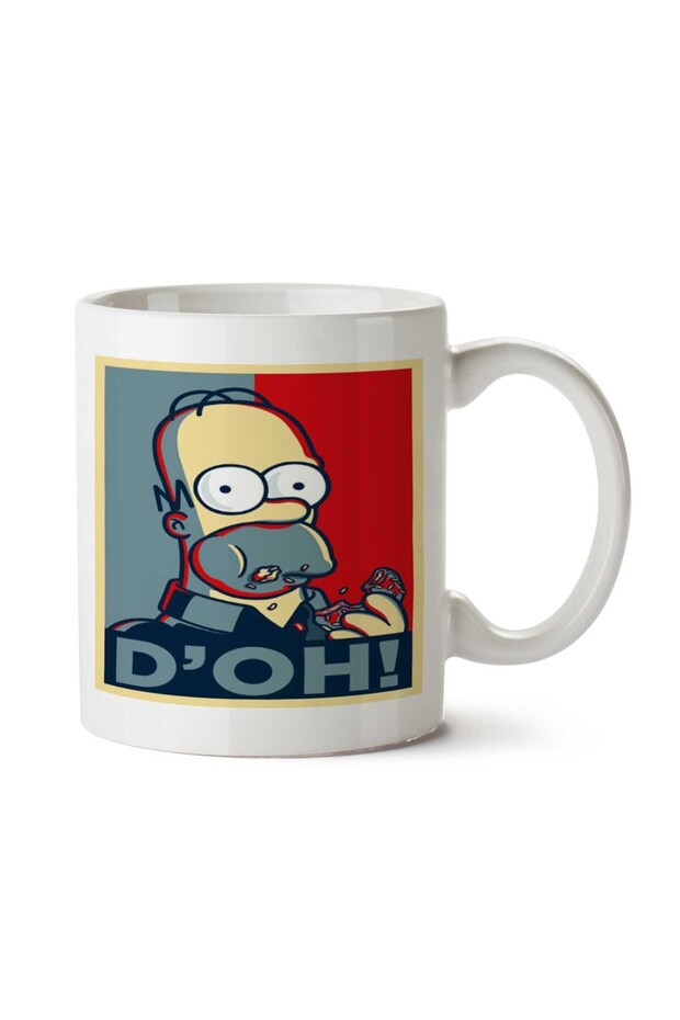 هومر سيمبسون - D'OH!كوب مطبوع على الجانبين