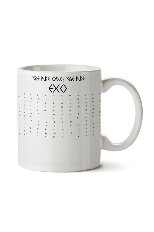 كوب EXO Crossword Unsolved Puzzle مطبوع على الجانبين