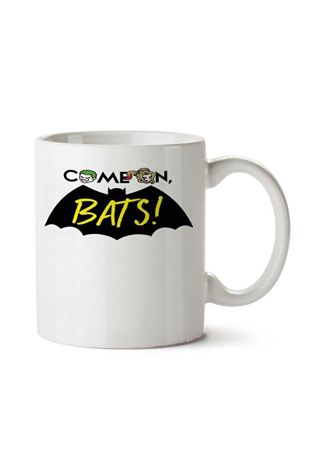 كوب مطبوع على الجانبين من Come On، Bats