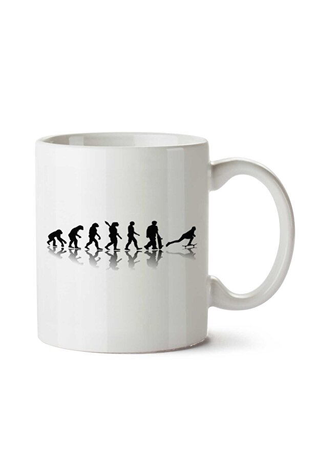 Evolution Of Skate Evolution Of Skate Two Sided Printed Mug