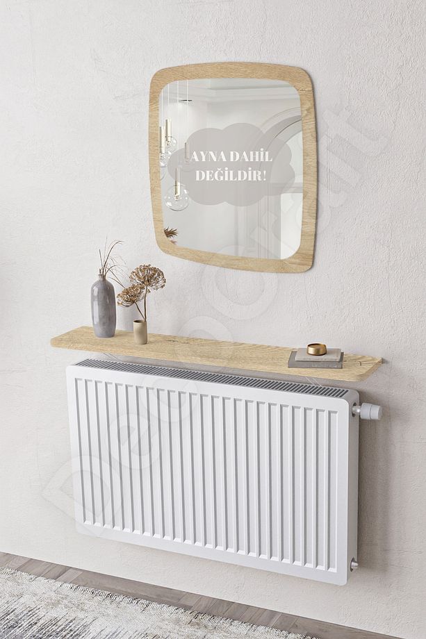 60x18 Cm - Duvara Montajsız Rivoli Petek Üstü Uçan Raf Dresuar Oval Kesim - 3