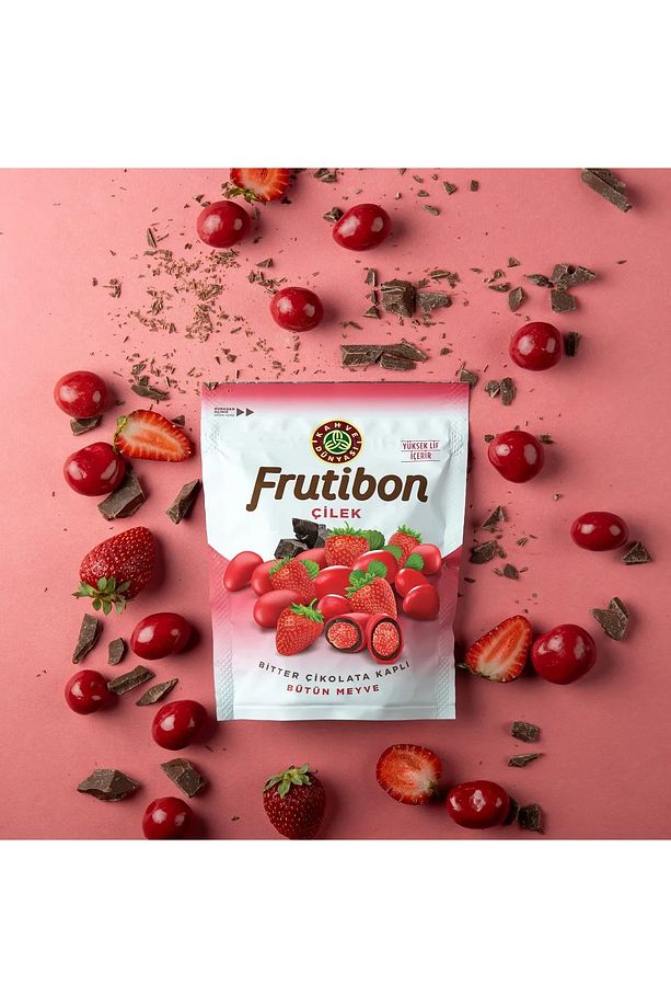 Dünyası Frutibon Çilekli Bitter Çikolata Kaplı 50 Gr - 1