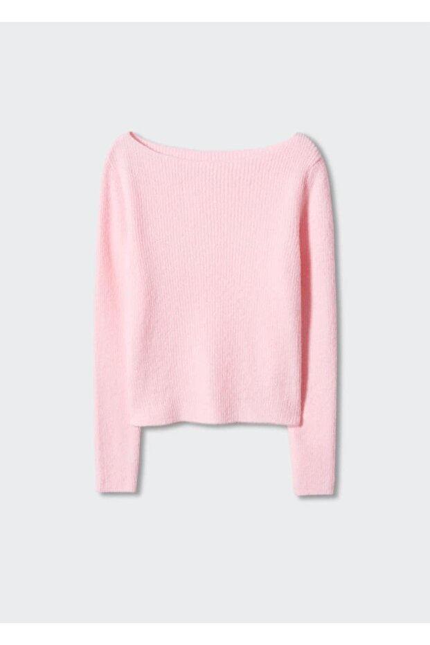 Kayık Yaka Triko Kazak - 3