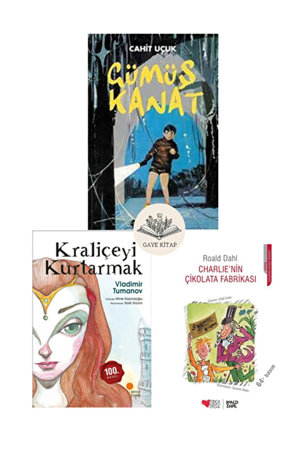Gümüş Kanat - Kraliçeyi Kurtarmak - Charlie'nin Çikolata Fabrikası 3 Kitap Set