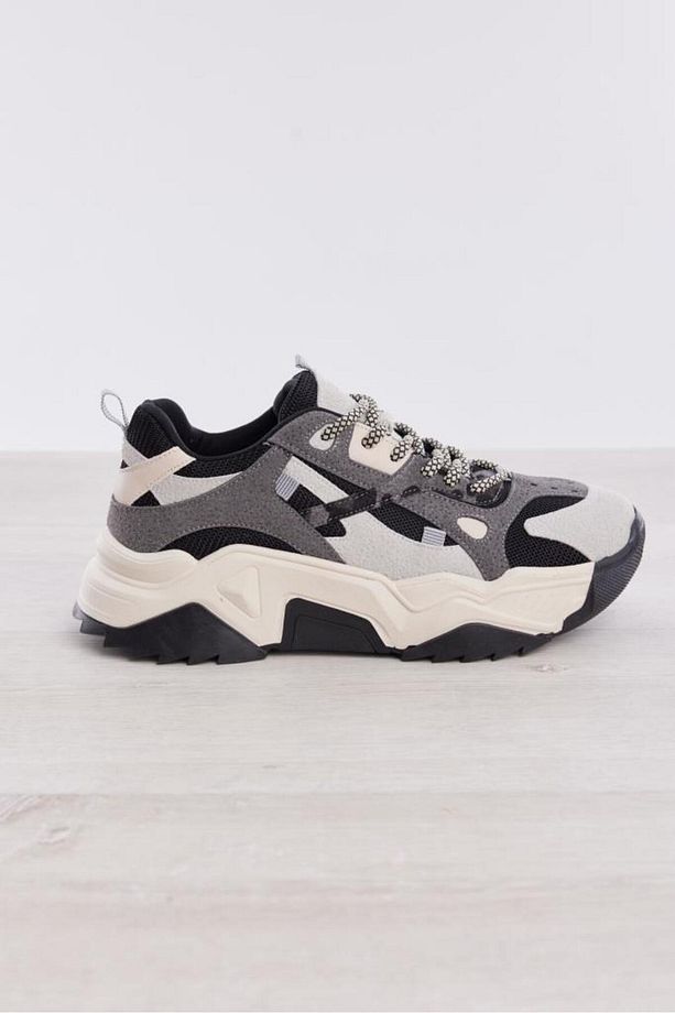 Bağcıklı Yüksek Taban Kadın Sneaker - 1
