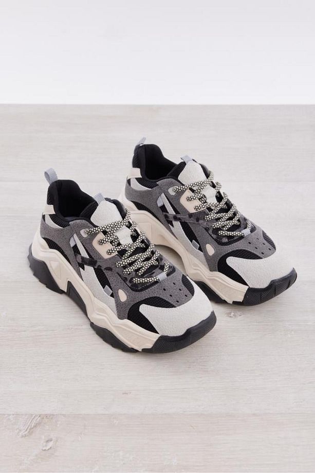 Bağcıklı Yüksek Taban Kadın Sneaker - 3